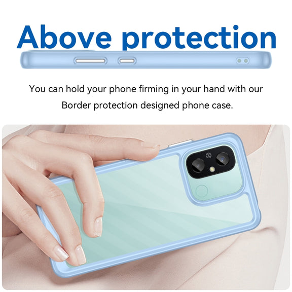 For Xiaomi Redmi 12C Colorful Series Acrylic + TPU Phone Case(Blue)