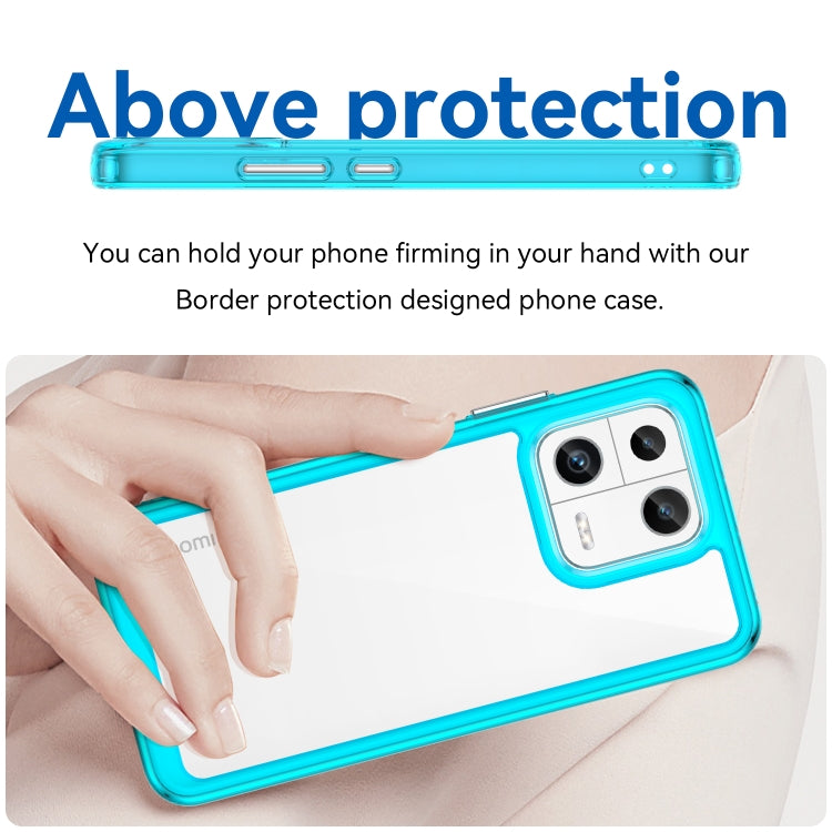 For Xiaomi 13 Colorful Series Acrylic + TPU Phone Case(Transparent Blue) - free shipping - PMC TechLife - Order now!