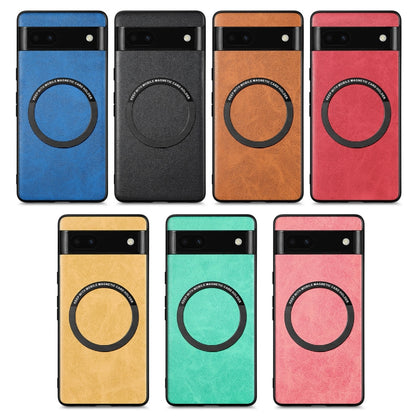 For Google Pixel 6A Solid Color Leather Phone Case(Brown) - Google Cases by PMC Jewellery | Online Shopping South Africa | PMC Jewellery | Buy Now Pay Later Mobicred