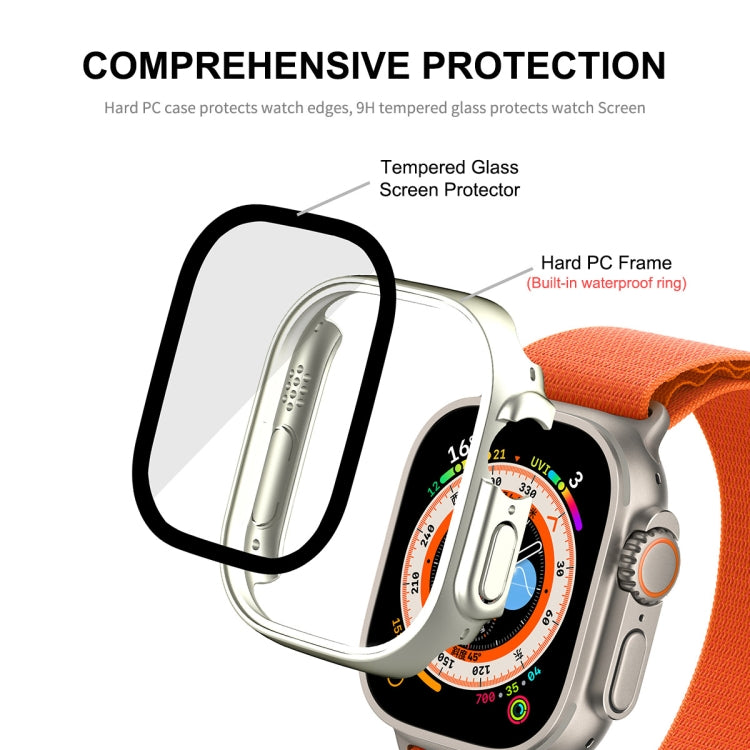 For Apple Watch Ultra / Ultra 2 49mm ENKAY Hat-Prince Waterproof Full Coverage PC Frame + 9H Tempered Glass Case(Pink) - Watch Cases by ENKAY | Online Shopping South Africa | PMC TechLife | Buy Now Pay Later Mobicred