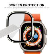 For Apple Watch Ultra / Ultra 2 49mm ENKAY Hat-Prince Water-resistant Full Coverage PC Frame + 9H Tempered Glass Case(Pink)