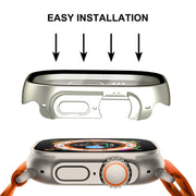 For Apple Watch Ultra / Ultra 2 49mm ENKAY Hat-Prince Water-resistant Full Coverage PC Frame + 9H Tempered Glass Case(Transparent)