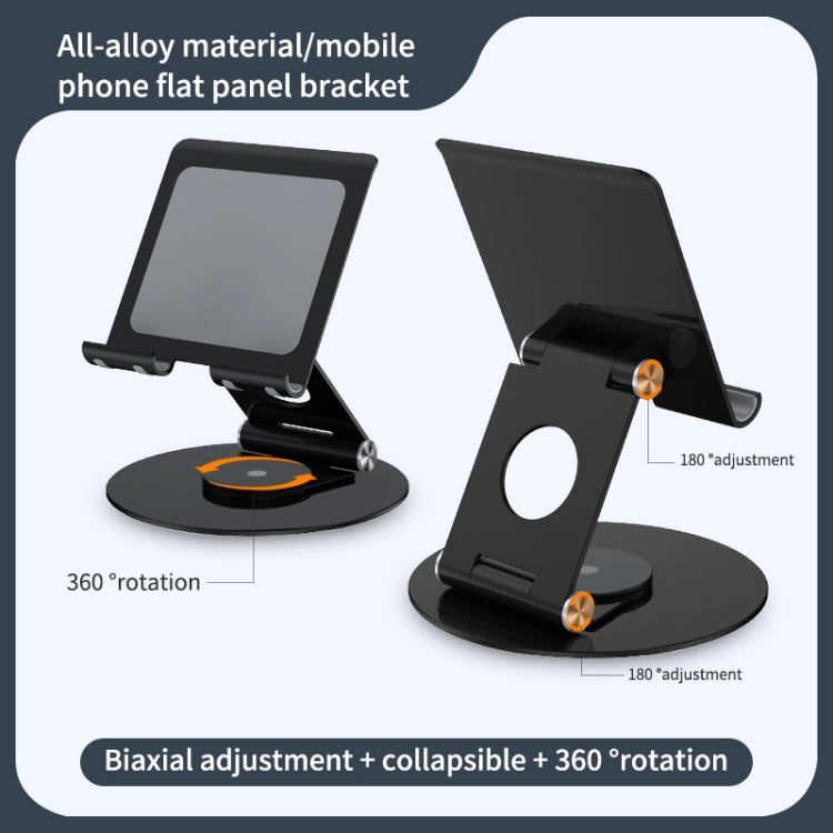 JUNSUNMAY 360 Degrees Rotating Foldable Laptop Desktop Holder Height / Angle Adjustable(Silver)