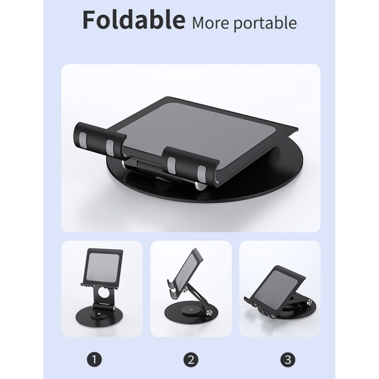 JUNSUNMAY 360 Degrees Rotating Foldable Laptop Desktop Holder Height / Angle Adjustable(Silver)