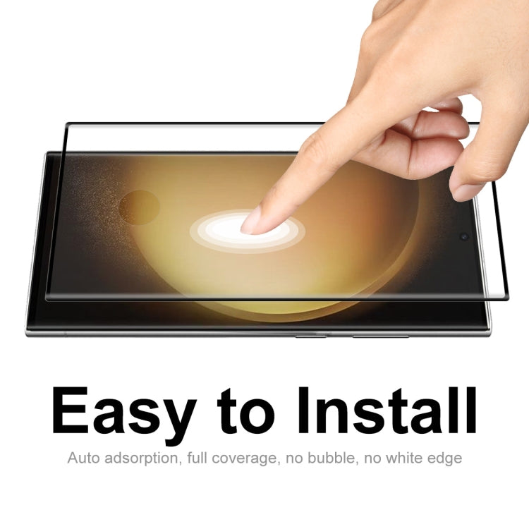 For Samsung Galaxy S23 Ultra 5G 5pcs ENKAY 3D Full Glue Hot Bending Explosion-proof Full Tempered Glass Film