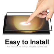 For Samsung Galaxy S23 Ultra 5G 2pcs ENKAY 3D Full Glue Hot Bending Explosion-proof Full Tempered Glass Film, Support Ultrasonic Fingerprint Unclock