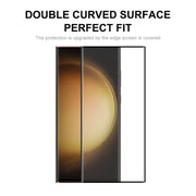 For Samsung Galaxy S23 Ultra 5G 5pcs ENKAY 3D Full Glue Hot Bending Explosion-proof Full Tempered Glass Film, Support Ultrasonic Fingerprint Unclock