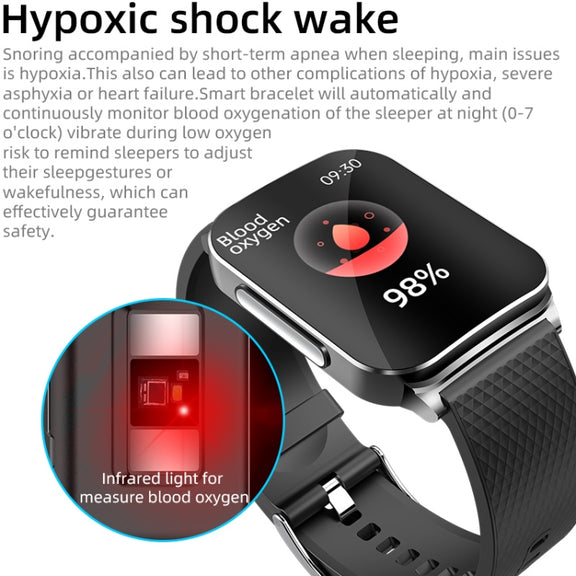 EP03 1.83 inch Color Screen Smart Watch,Support Heart Rate Monitoring / Blood Pressure Monitoring(Black)