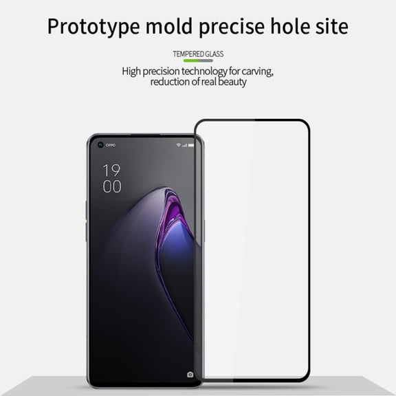 For OPPO Reno8 T 4G PINWUYO 9H 2.5D Full Screen Tempered Glass Film(Black)