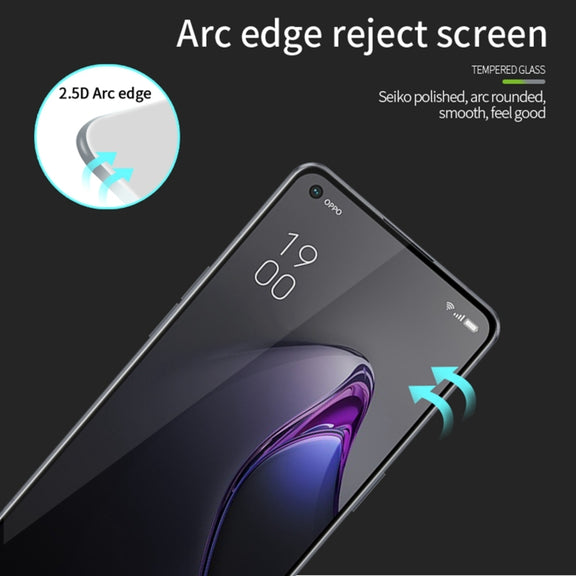 For OPPO Reno8 T 4G PINWUYO 9H 2.5D Full Screen Tempered Glass Film(Black)