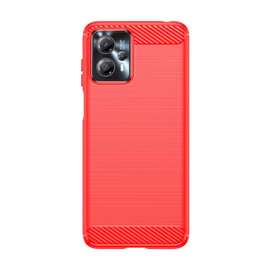 For Motorola Moto G13 Brushed Texture Carbon Fiber TPU Phone Case(Red) - free shipping - PMC Jewellery - Order now!