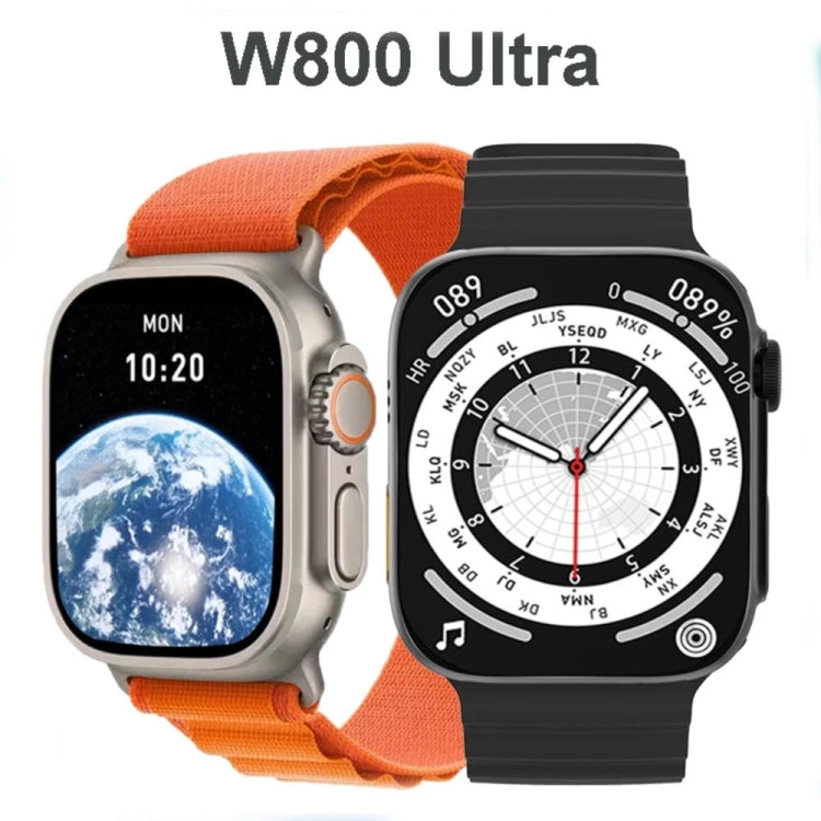 W800 Ultra 2.02 inch Color Screen Smart Watch,Support Heart Rate Monitoring / Blood Pressure Monitoring(Black)