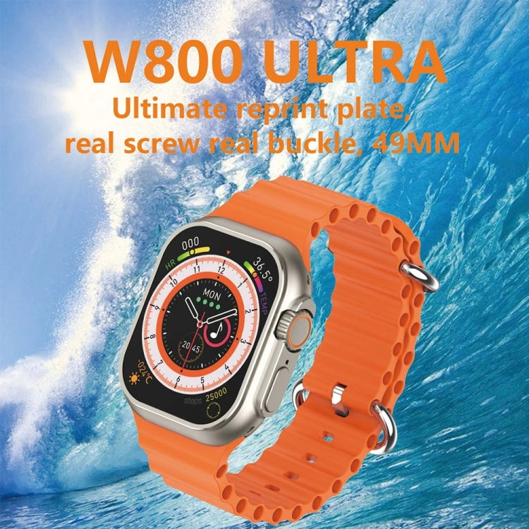 W800 Ultra 2.02 inch Color Screen Smart Watch,Support Heart Rate Monitoring / Blood Pressure Monitoring(Black)