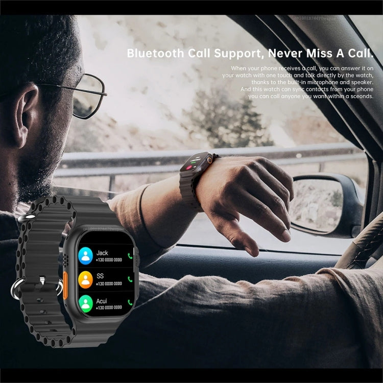 W800 Ultra 2.02 inch Color Screen Smart Watch,Support Heart Rate Monitoring / Blood Pressure Monitoring(Black)