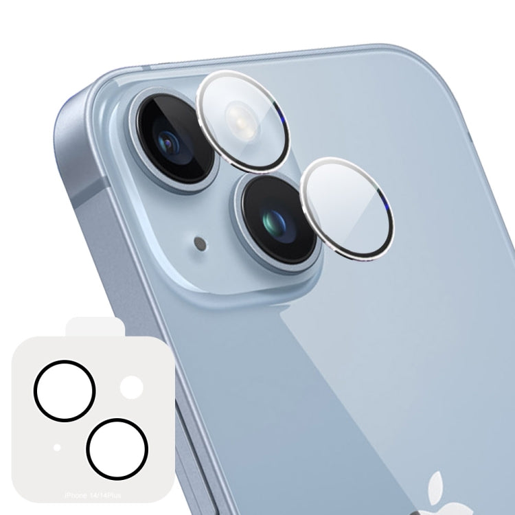 For iPhone 14 / 14 Plus ENKAY Hat-Prince Tempered Individual Ring Camera Glass Film with Positioner - free shipping - PMC TechLife - Order now!