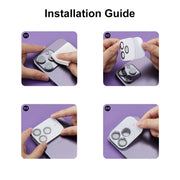For iPhone 14 / 14 Plus ENKAY Hat-Prince Tempered Individual Ring Camera Glass Film with Positioner