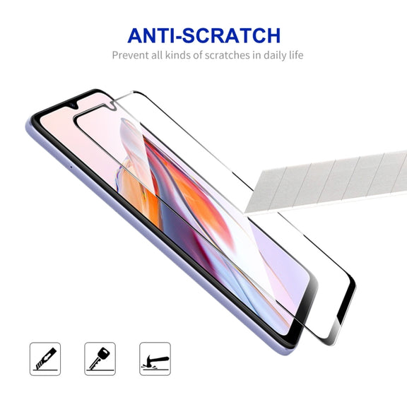 For Xiaomi Redmi 12C / Poco C55 10pcs ENKAY Hat-Prince Full Glue 0.26mm 9H 2.5D Tempered Glass Full Film