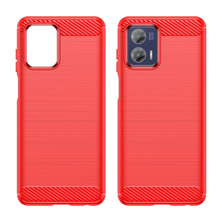 For Motorola Moto G73 Brushed Texture Carbon Fiber TPU Phone Case(Red) - free shipping - PMC TechLife - Order now!