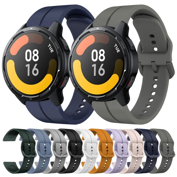 For Xiaomi MI Watch S1 Active 22mm Loop Silicone Watch Band(White)