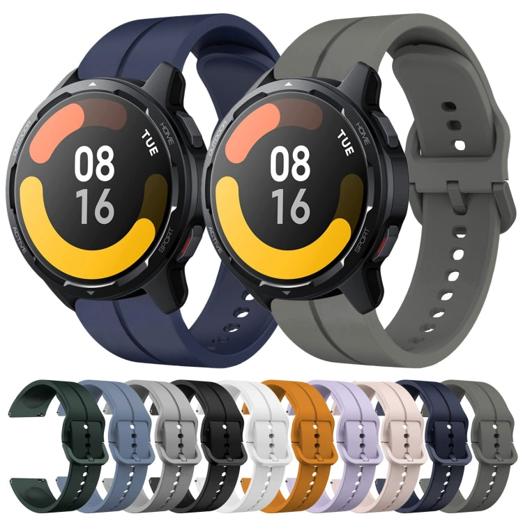 For Xiaomi MI Watch S1 Active 22mm Loop Silicone Watch Band(White)