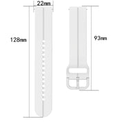 For Xiaomi MI Watch S1 Active 22mm Loop Silicone Watch Band(White)