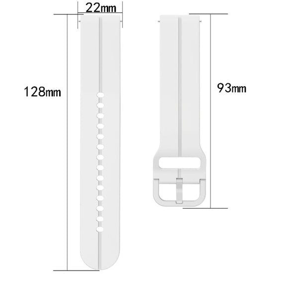 For Xiaomi MI Watch S1 Active 22mm Loop Silicone Watch Band(White)