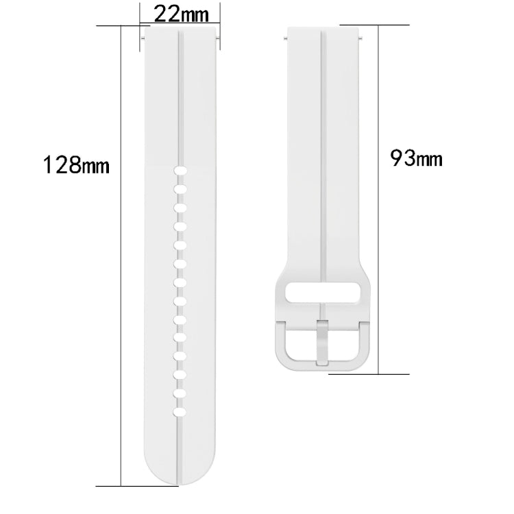 For Xiaomi MI Watch S1 Active 22mm Loop Silicone Watch Band(White)