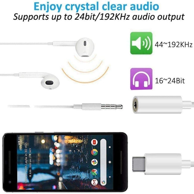 Type C to 3.5mm Female Headphone Jack Adapter - Type-C Adapter by PMC TechLife | Online Shopping South Africa | PMC TechLife