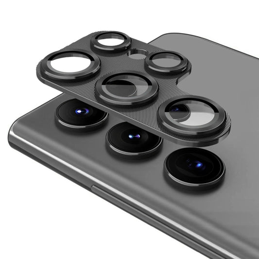 For Samsung Galaxy S22 Ultra ENKAY 9H Rear Camera Lens Aluminium Alloy Tempered Glass Film(Black) - free shipping - PMC Jewellery - Order now!