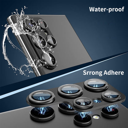 For Samsung Galaxy S22 Ultra ENKAY 9H Rear Camera Lens Aluminium Alloy Tempered Glass Film(Black) - free shipping - PMC Jewellery - Order now!