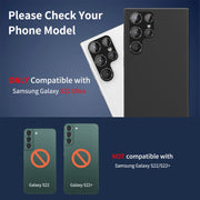 For Samsung Galaxy S22 Ultra ENKAY 9H Rear Camera Lens Aluminium Alloy Tempered Glass Film(Black)