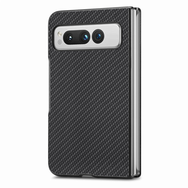 For Google Pixel Fold Carbon Fiber Texture Leather Back Cover Phone Case(Black) - free shipping - PMC Jewellery - Order now!