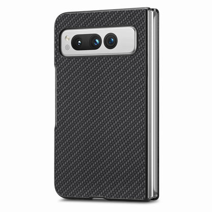 For Google Pixel Fold Carbon Fiber Texture Leather Back Cover Phone Case(Black) - free shipping - PMC Jewellery - Order now!