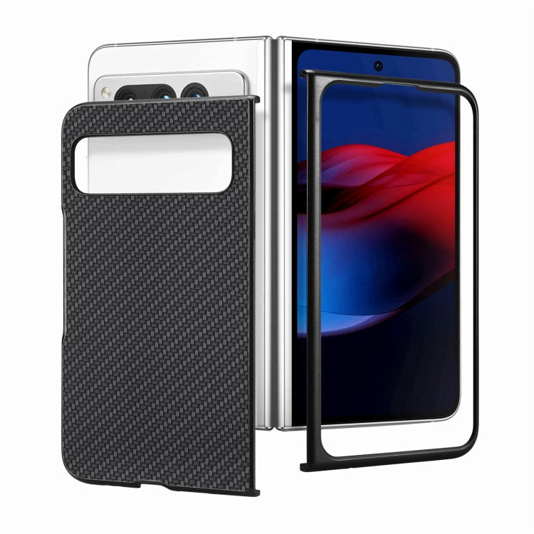 For Google Pixel Fold Carbon Fiber Texture Leather Back Cover Phone Case(Black) - free shipping - PMC Jewellery - Order now!