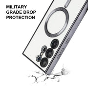 For Samsung Galaxy S23 Ultra 5G ENKAY Electroplated MagSafe Shockproof TPU Phone Case with Lens Film(Green)