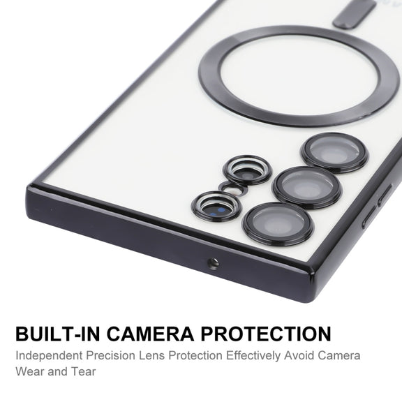 For Samsung Galaxy S23 Ultra 5G ENKAY Electroplated MagSafe Shockproof TPU Phone Case with Lens Film(Green)