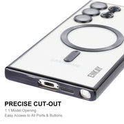 For Samsung Galaxy S23 Ultra 5G ENKAY Electroplated MagSafe Shockproof TPU Phone Case with Lens Film(Green)
