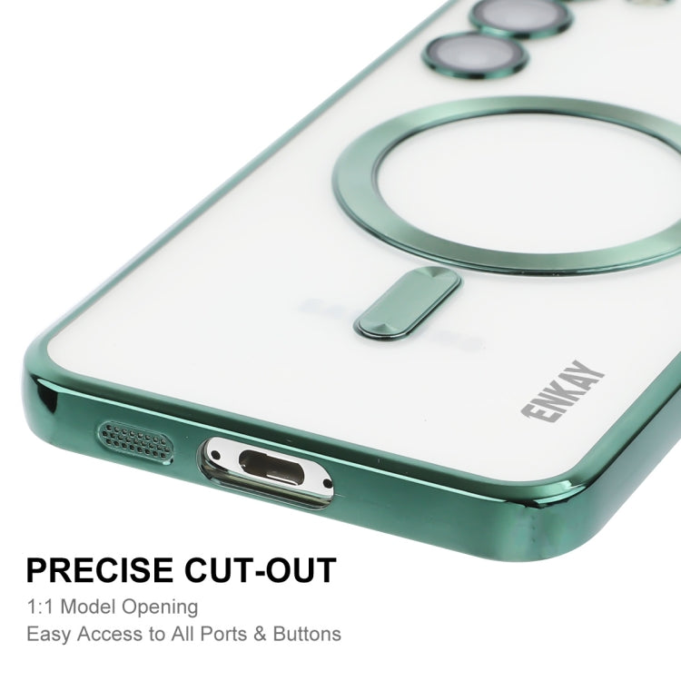 For Samsung Galaxy S23+ 5G ENKAY Electroplated MagSafe Shockproof TPU Phone Case with Lens Film(Pink) - Galaxy S23+ 5G Cases by ENKAY | Online Shopping South Africa | PMC TechLife | Buy Now Pay Later Mobicred