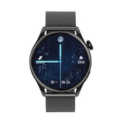 Q3 Max 1.36 inch Color Screen Smart Watch,Steel Strap,Support Heart Rate Monitoring / Blood Pressure Monitoring(Black)