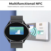 Q3 Max 1.36 inch Color Screen Smart Watch,Steel Strap,Support Heart Rate Monitoring / Blood Pressure Monitoring(Black)