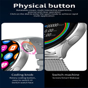Q3 Max 1.36 inch Color Screen Smart Watch,Steel Strap,Support Heart Rate Monitoring / Blood Pressure Monitoring(Black)