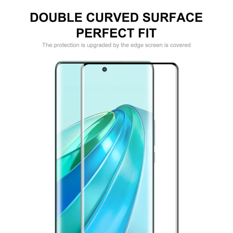 For Honor X9A / Magic5 Lite 2pcs ENKAY 0.26mm 3D Hot Bending Tempered Glass Full Film with Lens Film - Honor Tempered Glass by ENKAY | Online Shopping South Africa | PMC TechLife | Buy Now Pay Later Mobicred