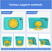 For Samsung Galaxy Tab A7 Lite T220/T225 2020 EVA Hybrid PC Shockproof Tablet Case with Frame(Glacial Green)