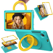 For Samsung Galaxy Tab A7 Lite T220/T225 2020 EVA Hybrid PC Shockproof Tablet Case with Frame(Glacial Green)