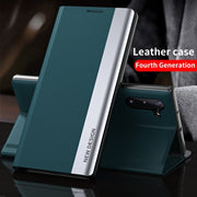 For Samsung Galaxy A54 5G Side Electroplated Adsorption Leather Phone Case(Black)