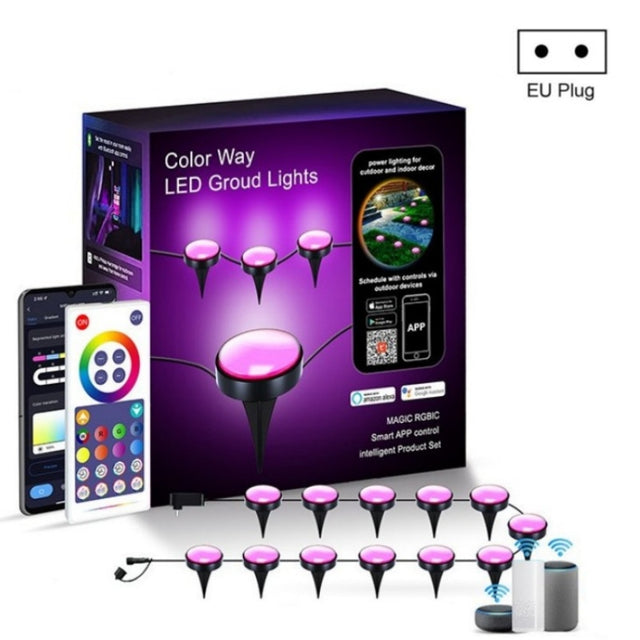 CP01 Outdoor WIFI Smart APP Control Garden Lamp Music Sync Outdoor Ground Lights(EU Plug)