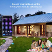 CP01 Outdoor WIFI Smart APP Control Garden Lamp Music Sync Outdoor Ground Lights(US Plug)