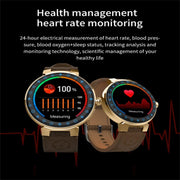 JLV68 1.35 inch Color Screen Smart Watch,Support Heart Rate Monitoring / Blood Pressure Monitoring(Gold)