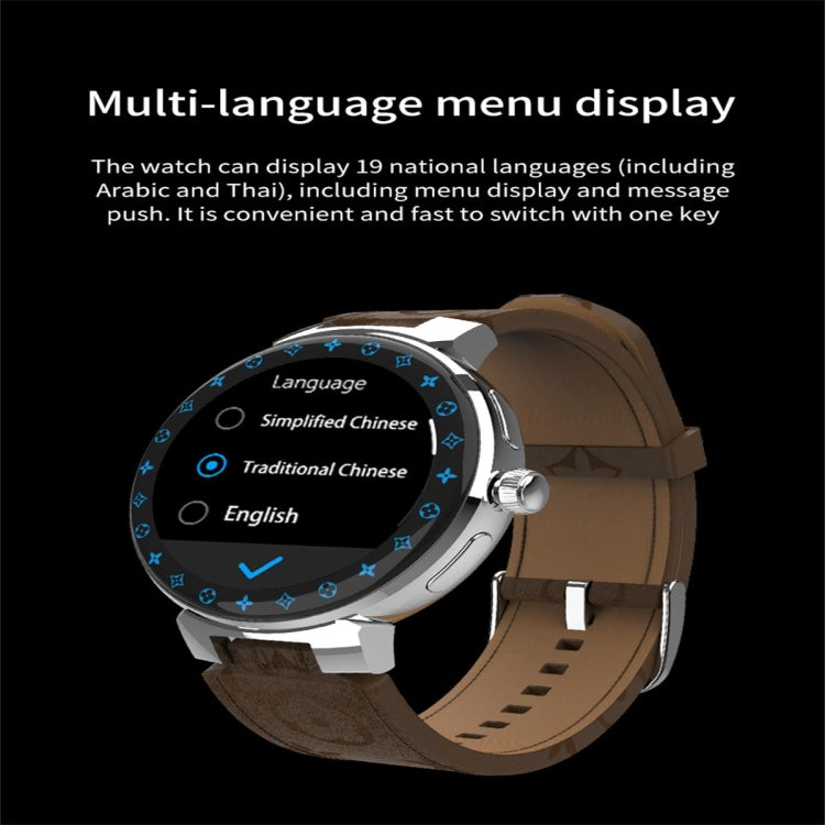 JLV68 1.35 inch Color Screen Smart Watch,Support Heart Rate Monitoring / Blood Pressure Monitoring(Gold)