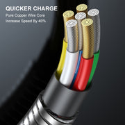 ENKAY ENK-CB129 PD 65W Type-C to Type-C Carbon Steel Hose Spring Fast Charging Data Cable, Length 1m(Silver)